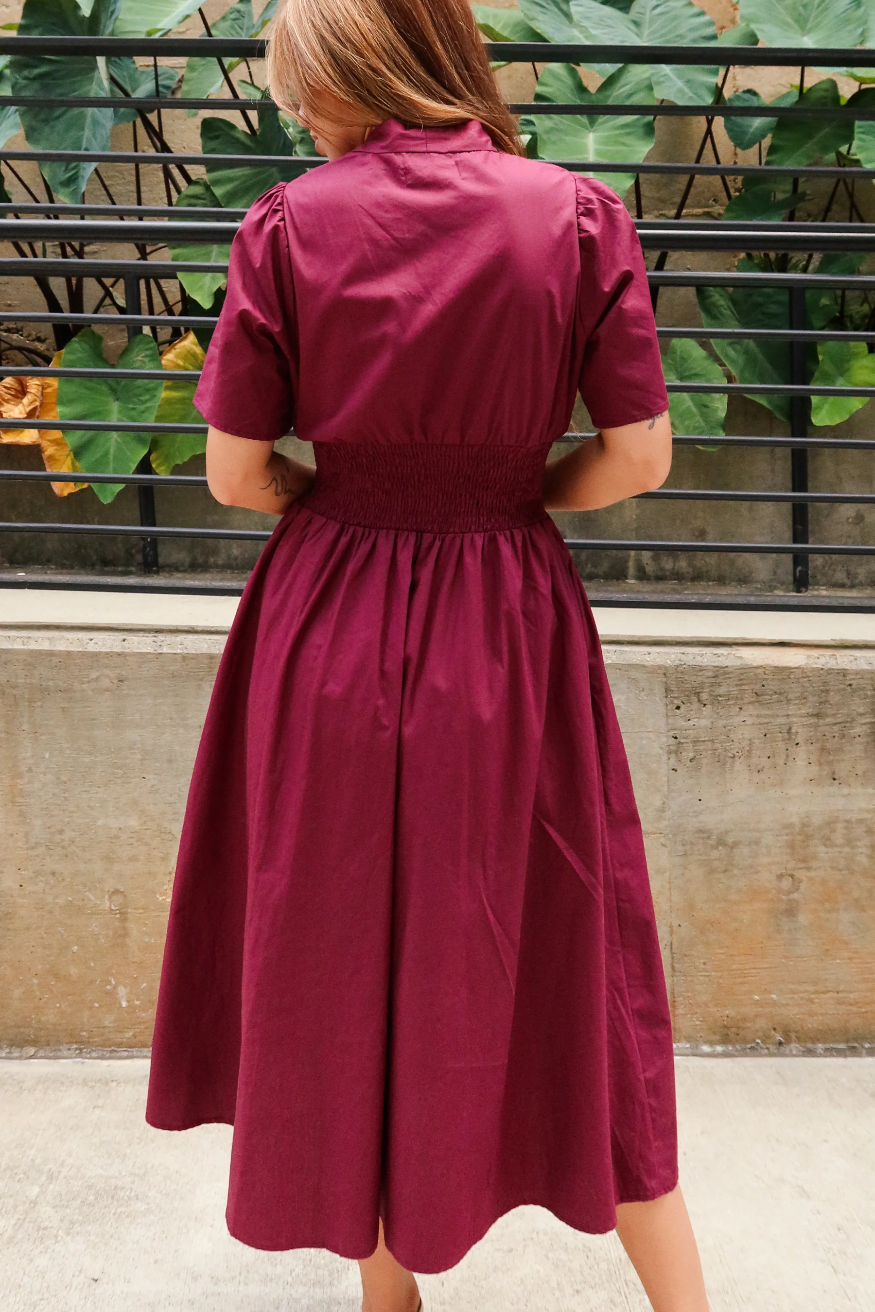 Jamie Plum Slit Zip-Up Midi Dress - Image 4