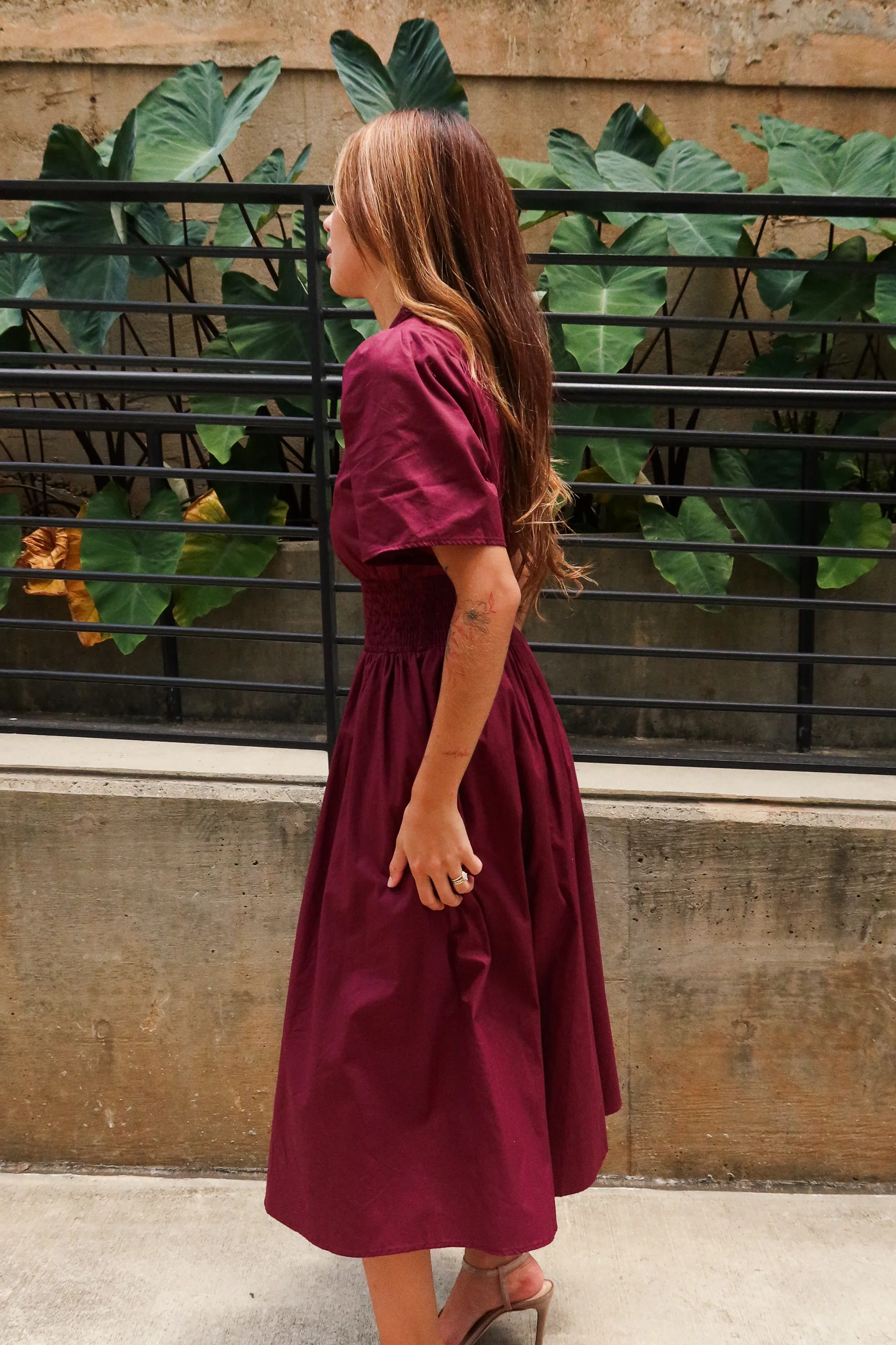 Jamie Plum Slit Zip-Up Midi Dress - Image 5