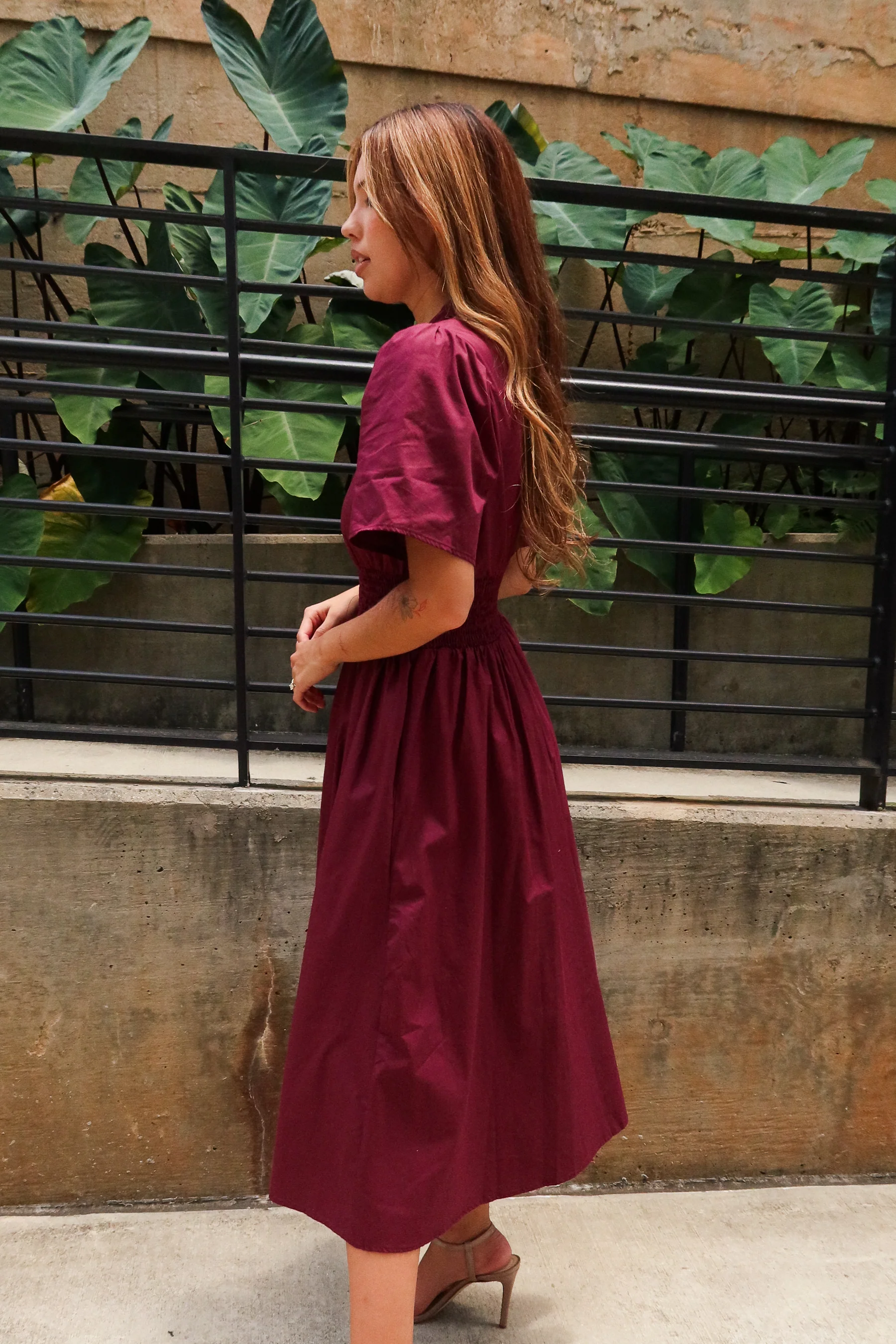Jamie Plum Slit Zip-Up Midi Dress - Image 6