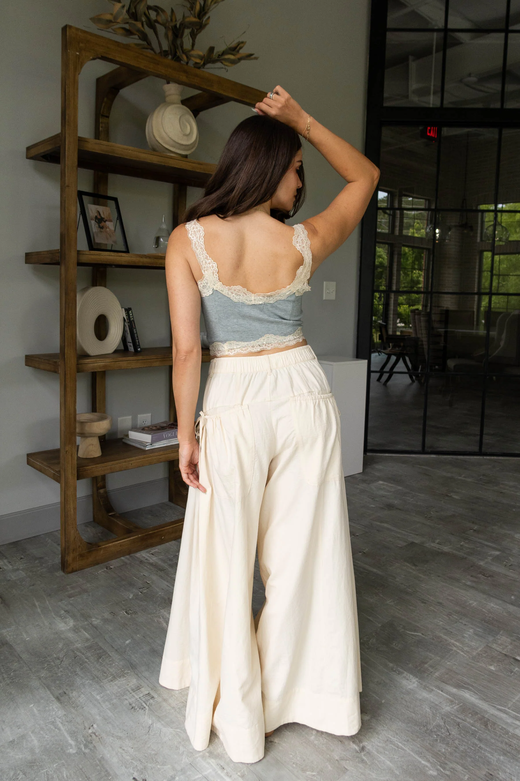 Jane Heather Blue & Cream Lace Tank - Image 7