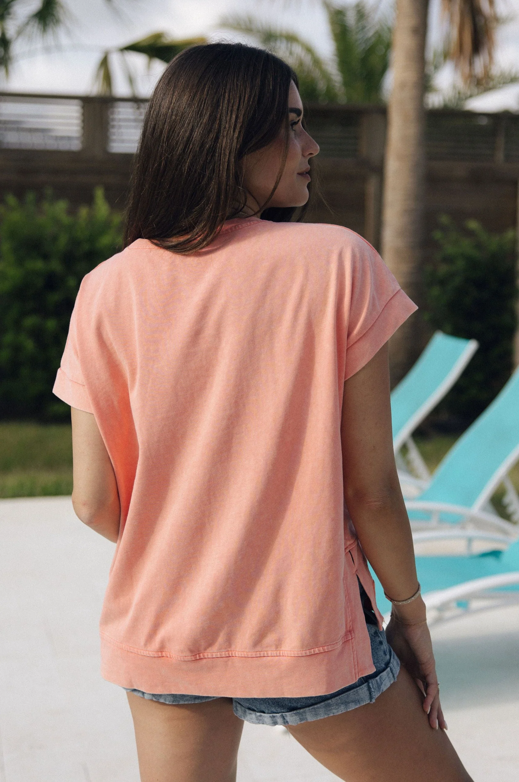 Jane Peach Short Sleeve Top - Image 4