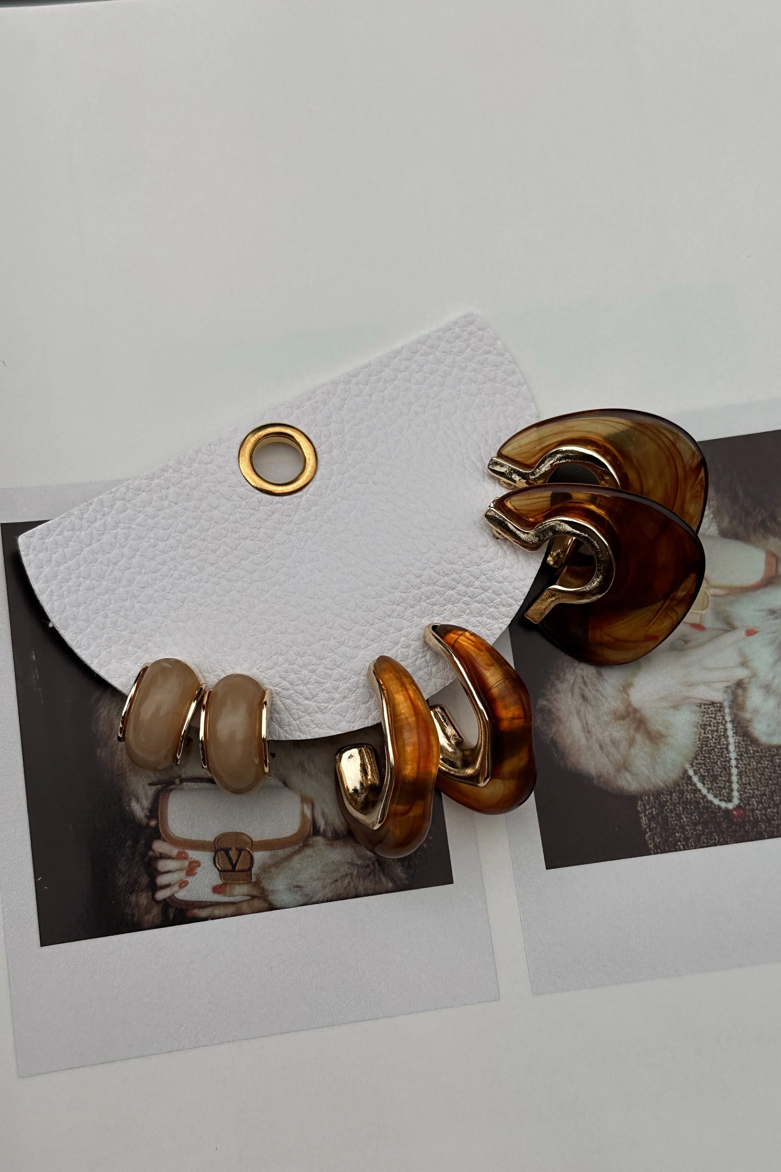 Janine Brown Tortoise Hoop Earring Set