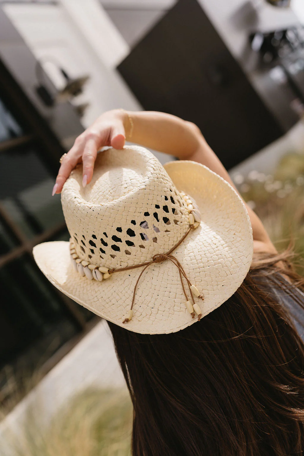 Jasmine Beige Seashell Cowgirl Hat - Image 2