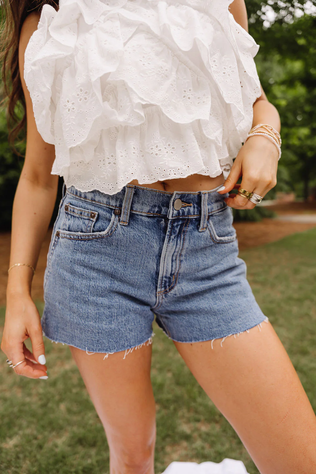 JBD Alana Medium Wash Denim Shorts