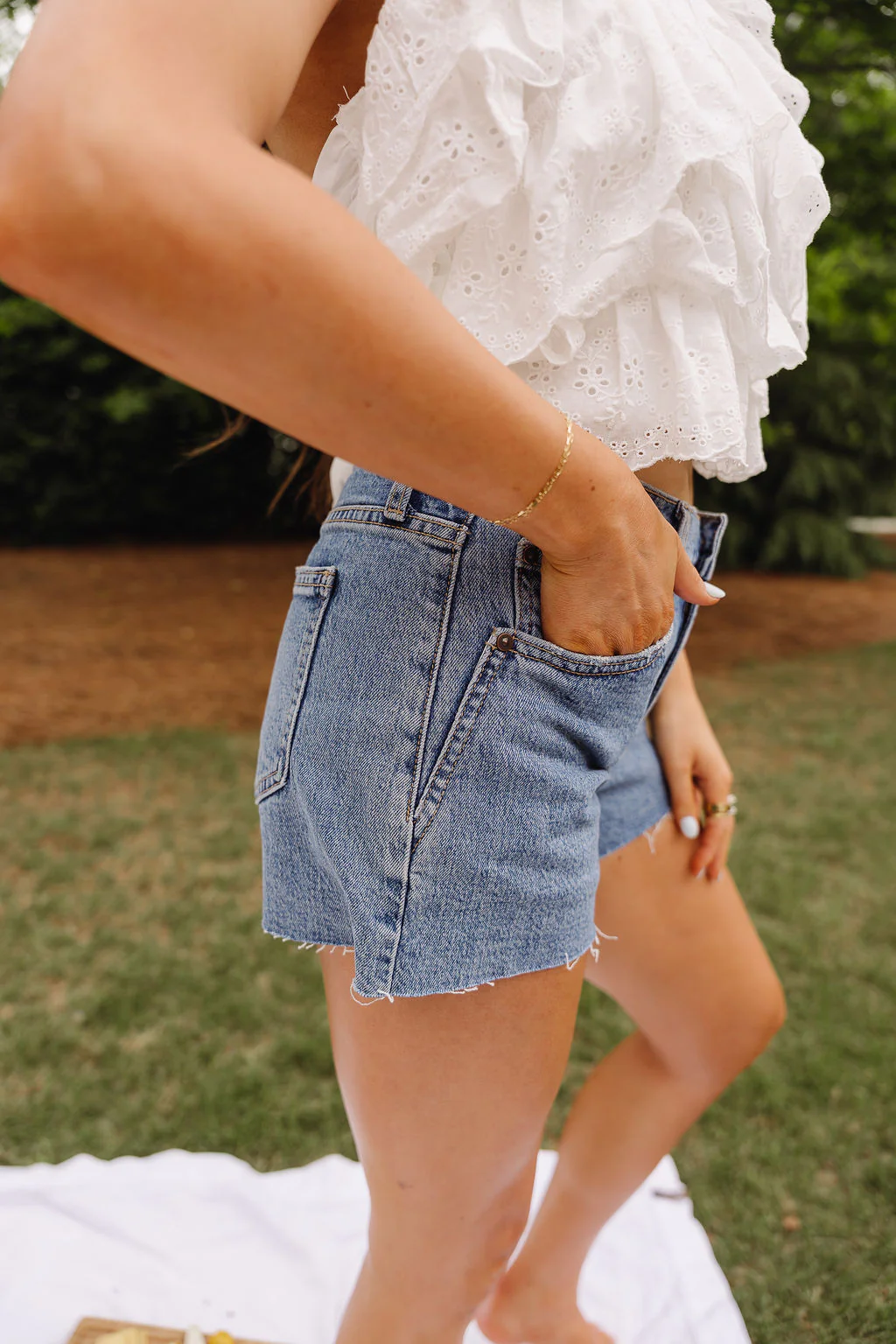 JBD Alana Medium Wash Denim Shorts - Image 5