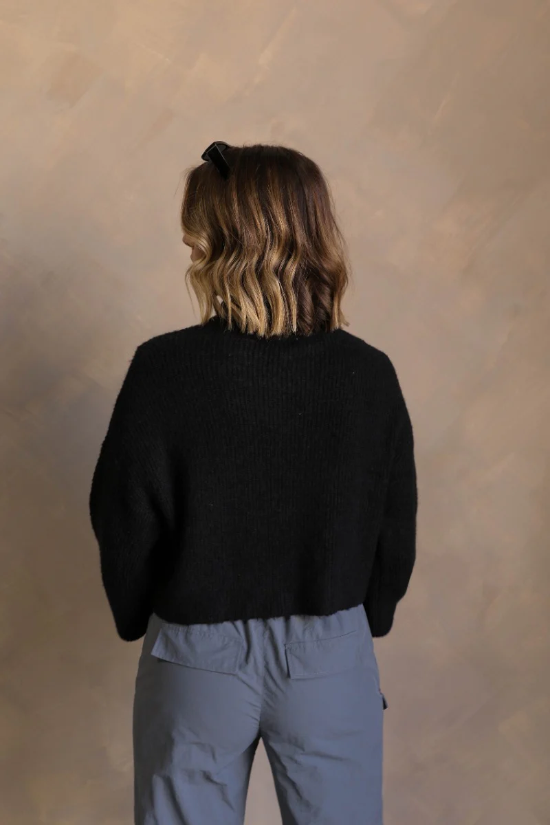 Jenna Black Cropped Turtleneck Sweater - Image 6