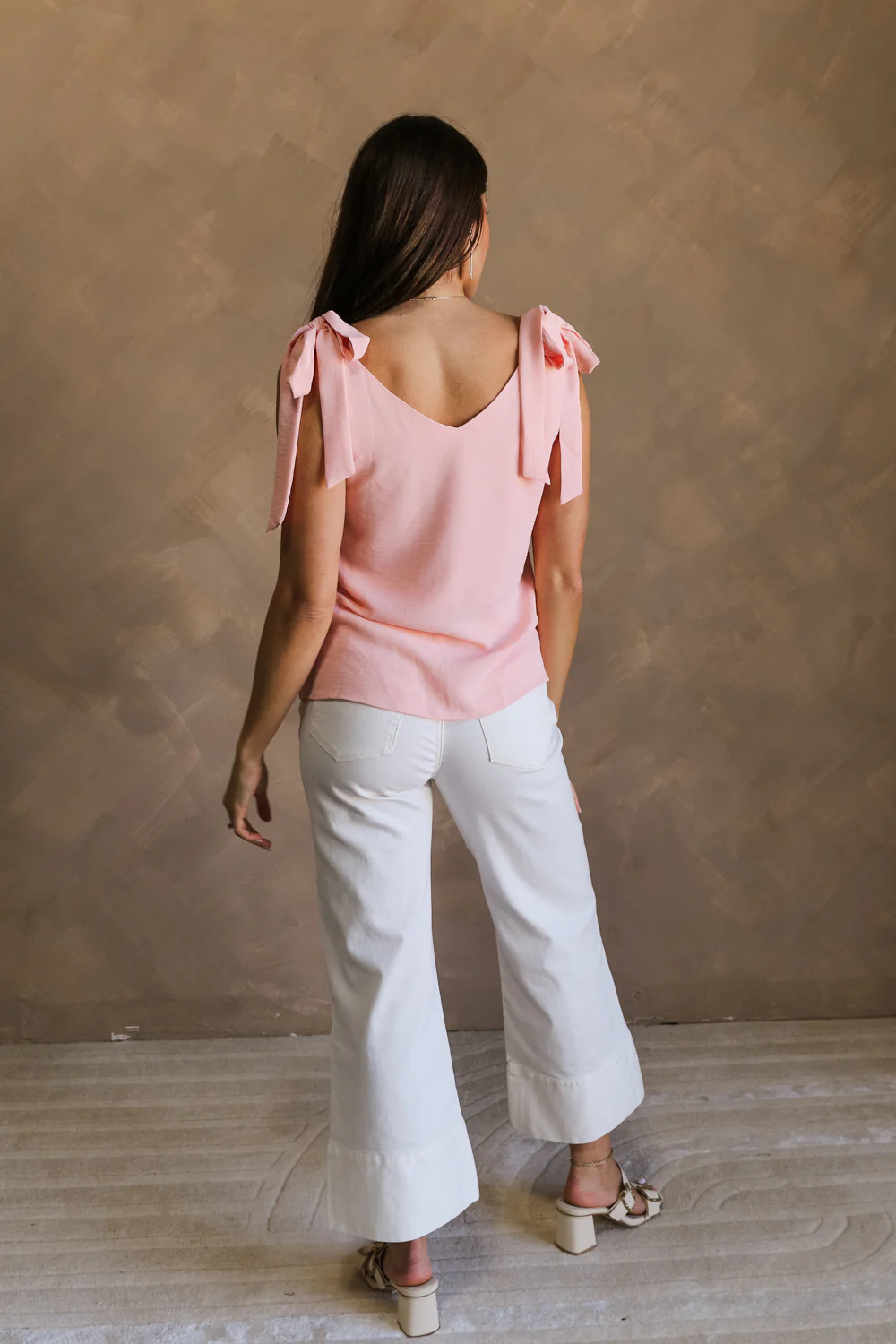 Jenna Blush Tie Strap Tank Top - Image 8