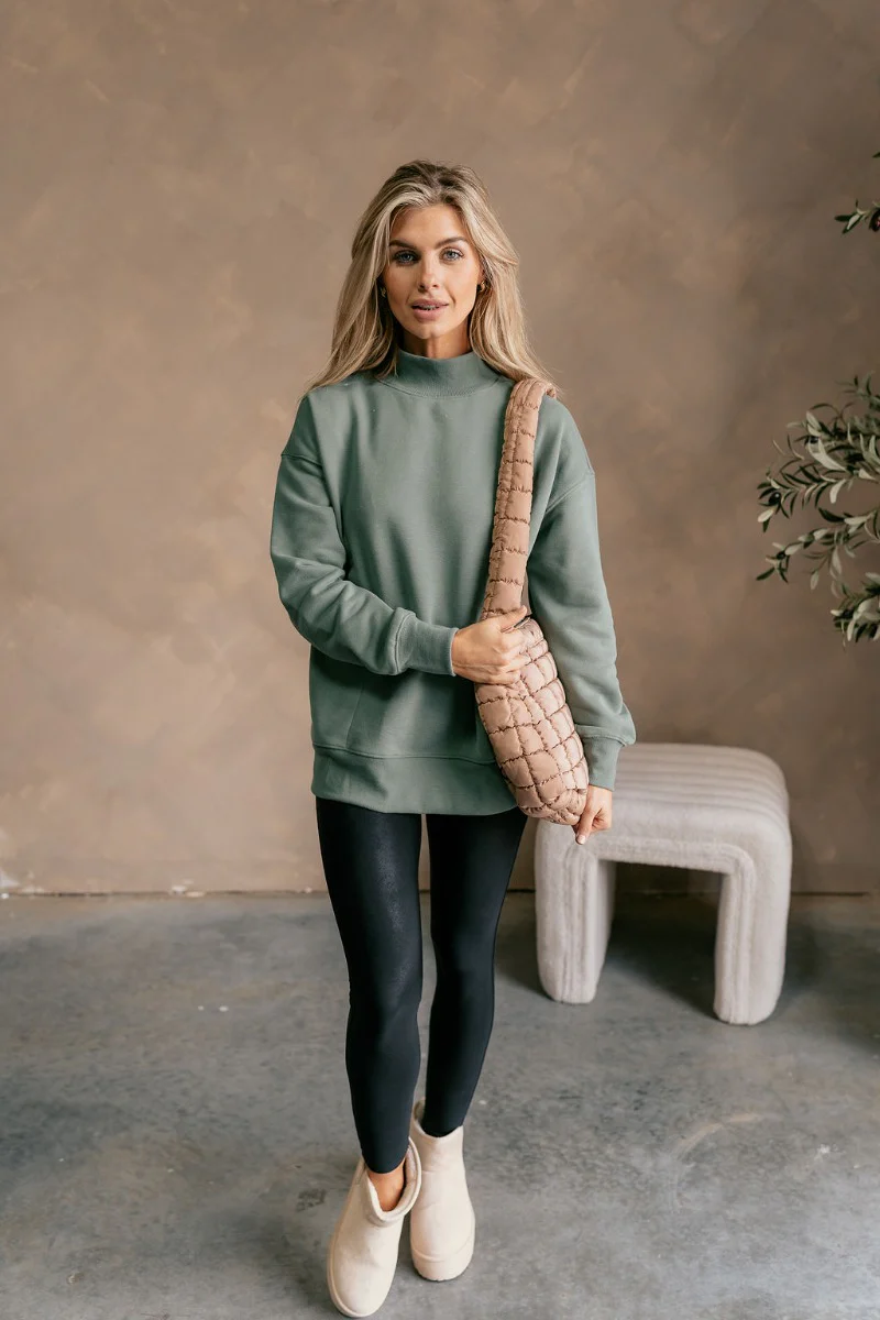 Jennifer Sage Mock Neck Sweatshirt - Image 2