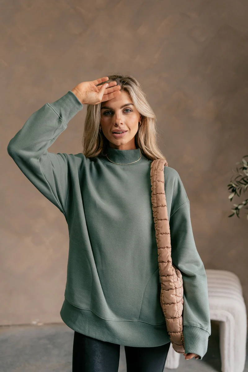 Jennifer Sage Mock Neck Sweatshirt - Image 4