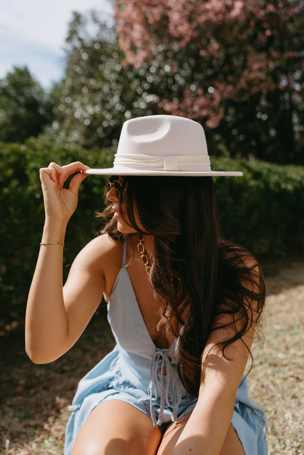Joanie Beige Brimmed Hat