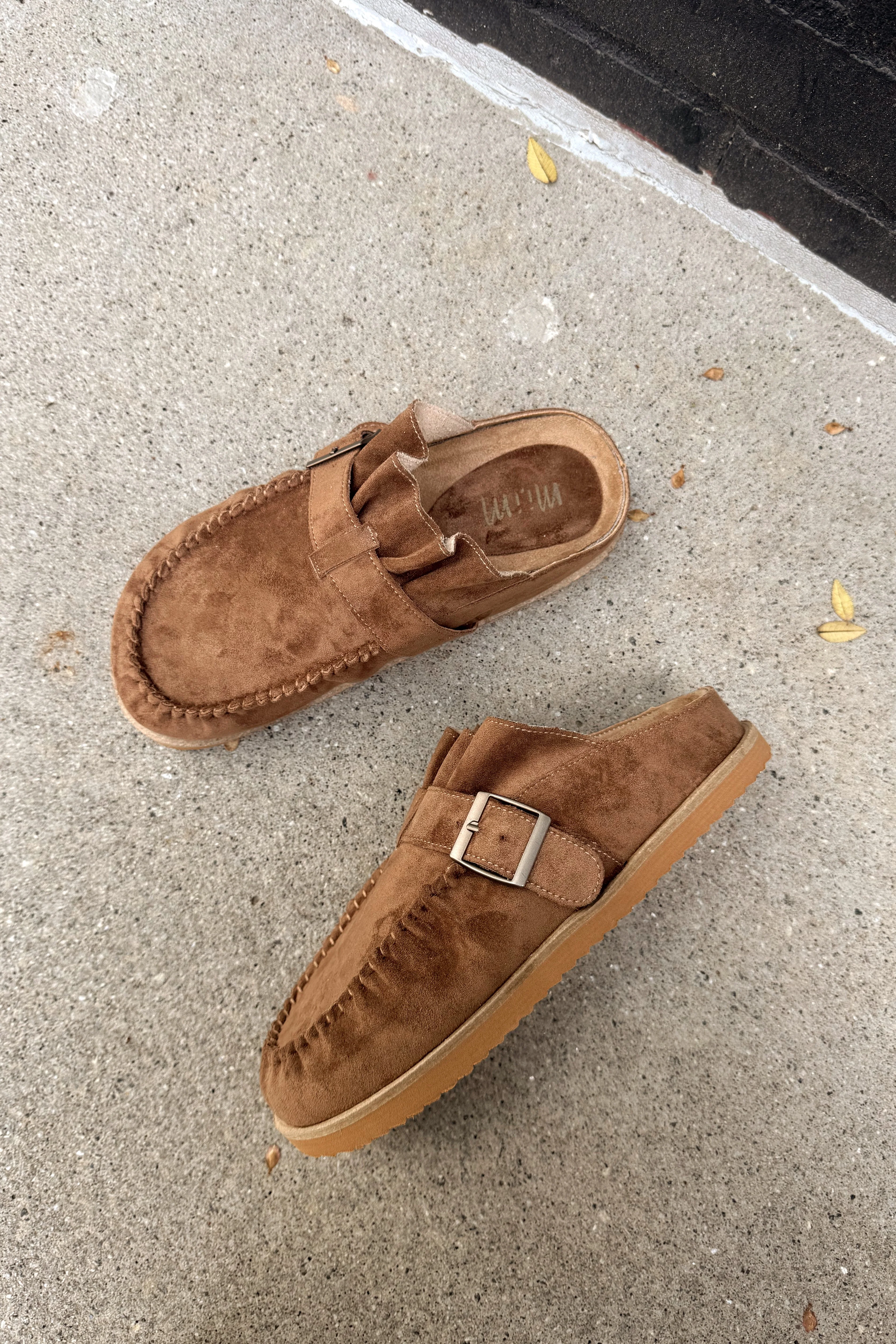 Joia Brown Suede Slide-On Clog Mule - Image 5