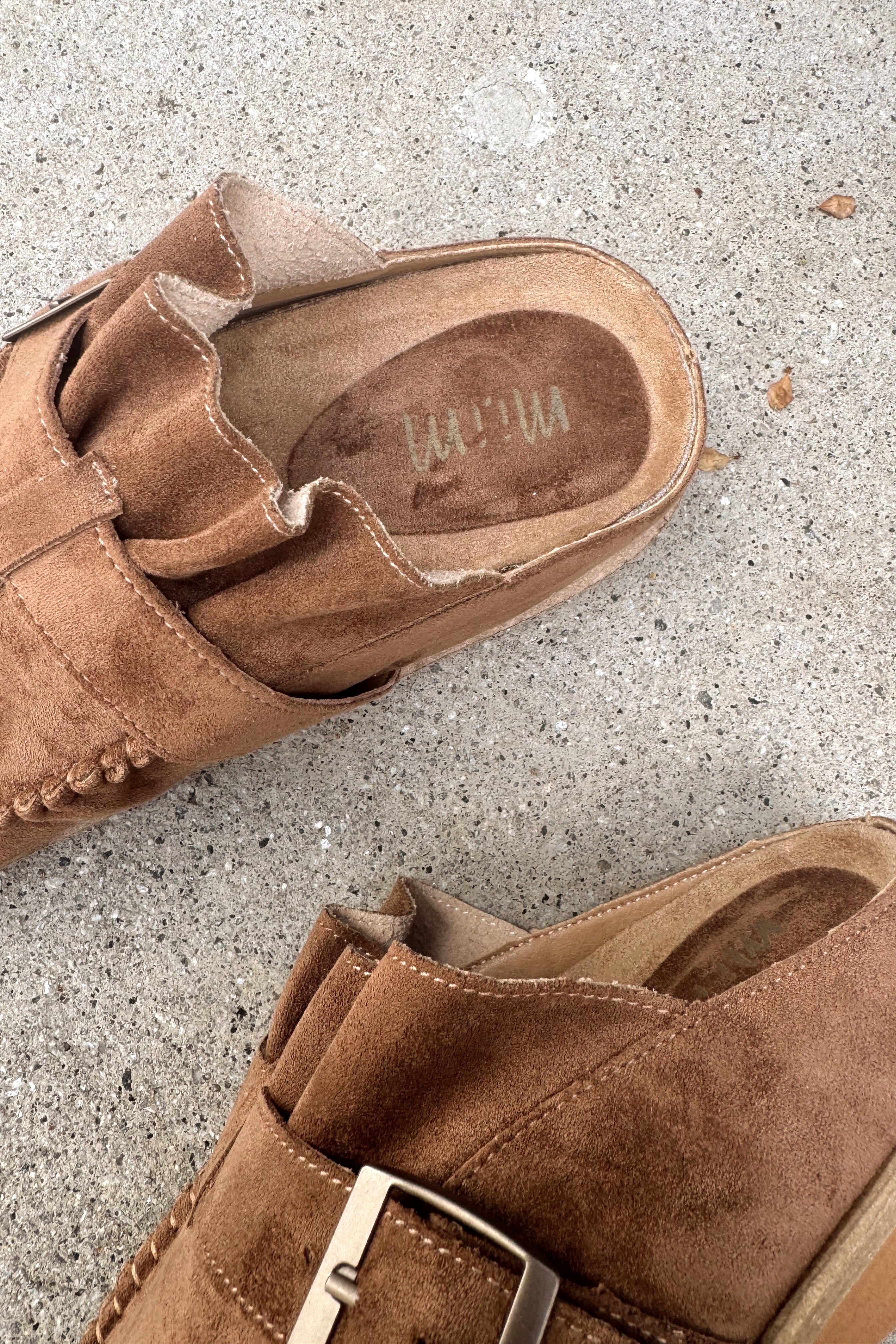Joia Brown Suede Slide-On Clog Mule - Image 8