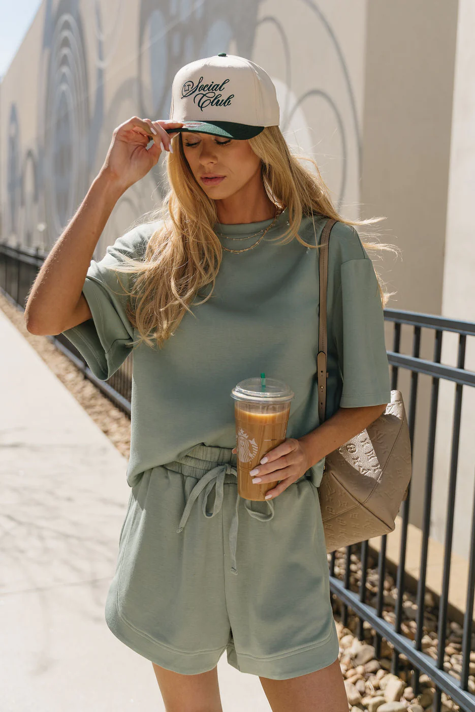 Jordan Sage Green Short Sleeve Butter Soft Top - Image 3
