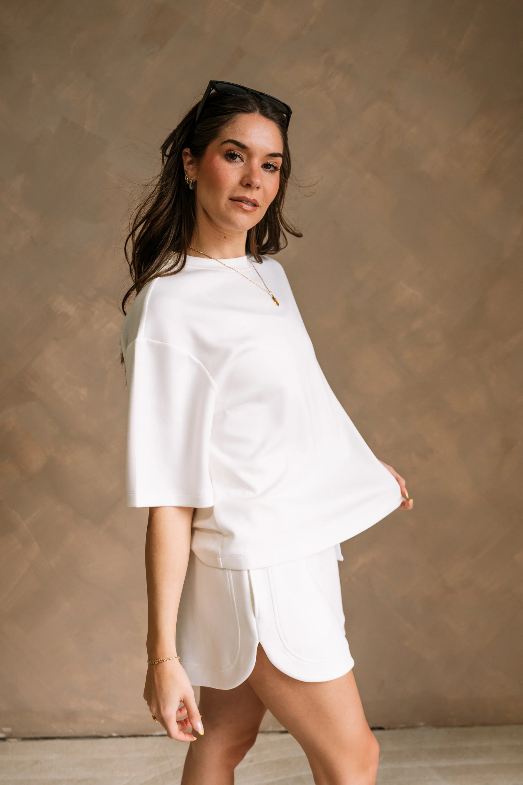 Jordan White Short Sleeve Butter Soft Top - Image 5
