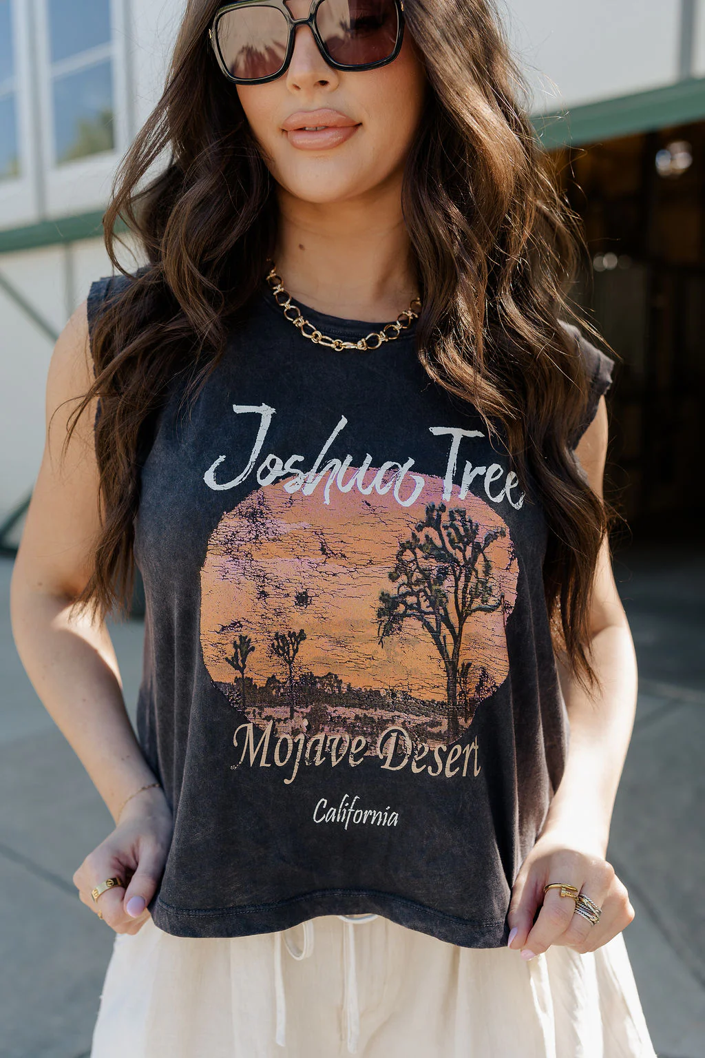 Joshua Tree Charcoal Grey Graphic Tee - Image 2