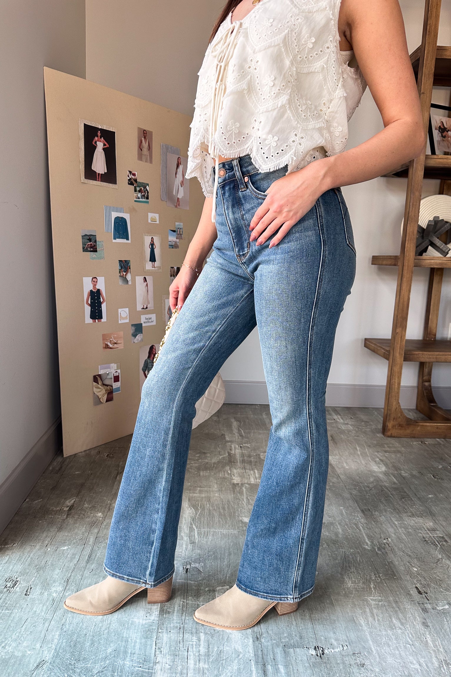 JUDY BLUE: Andrea Medium Wash Bootcut Jeans - Image 6