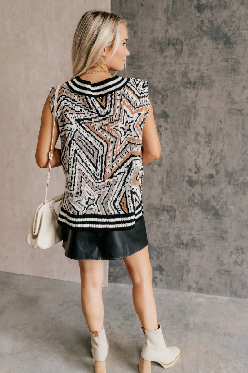 Julia Star Print Sweater Vest - Image 6