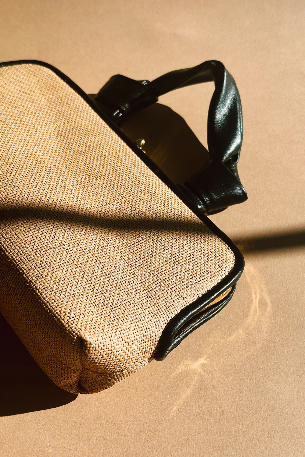 Julissa Tan Woven & Black Purse - Image 2