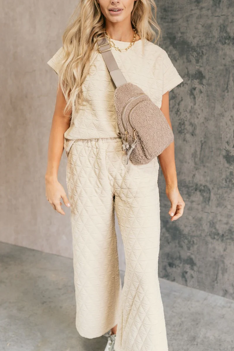 Kalani Cream Quilted Pants - Image 2