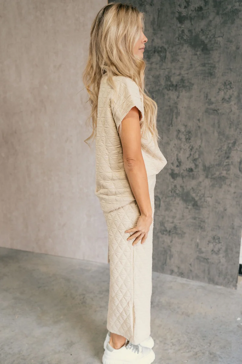 Kalani Cream Quilted Pants - Image 5