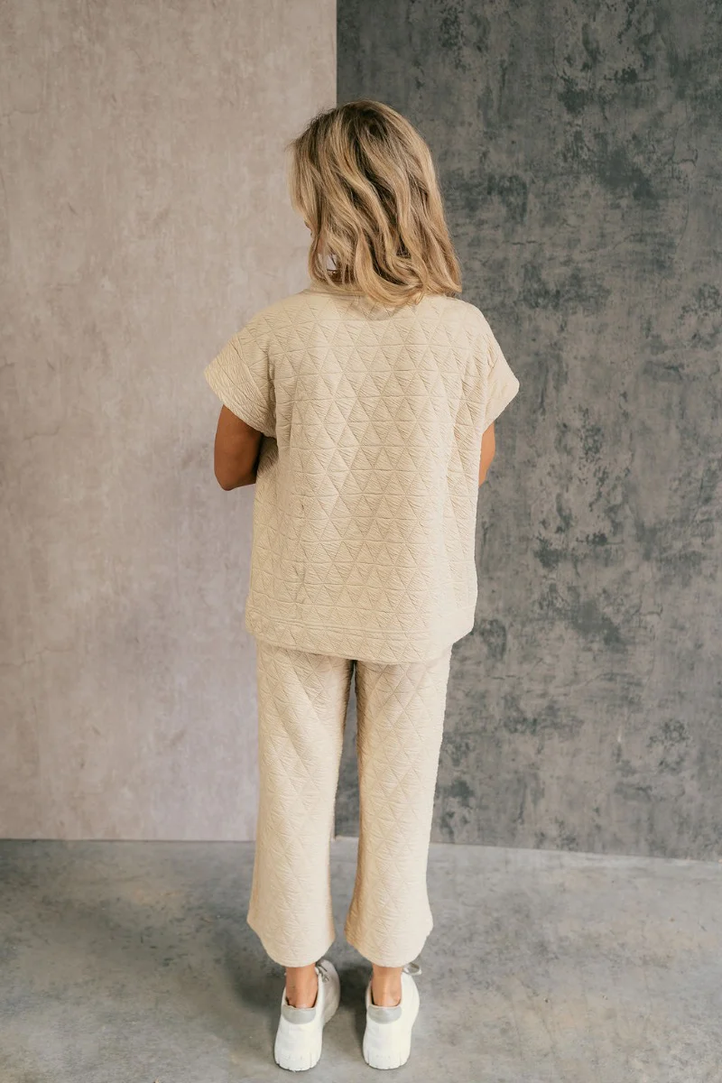 Kalani Cream Quilted Pants - Image 7