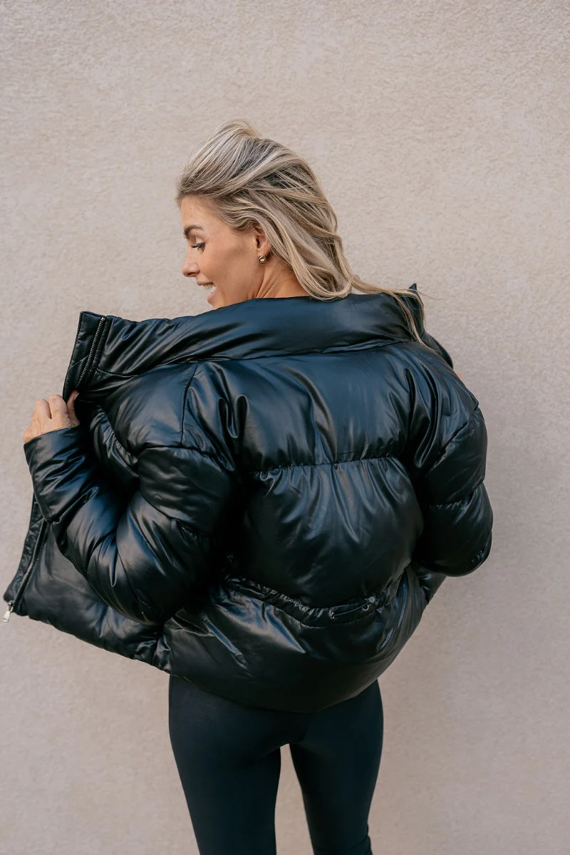 Kaylee Black Puffer Jacket - Image 4