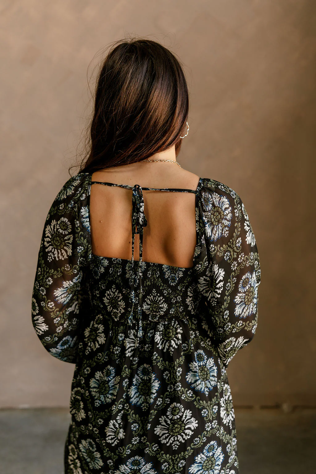 Kelsey Black Floral Maxi Dress - Image 6