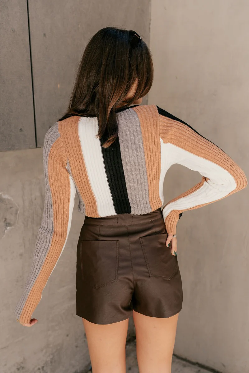 Kennedy Black Multi Stripe Long Sleeve Sweater - Image 6