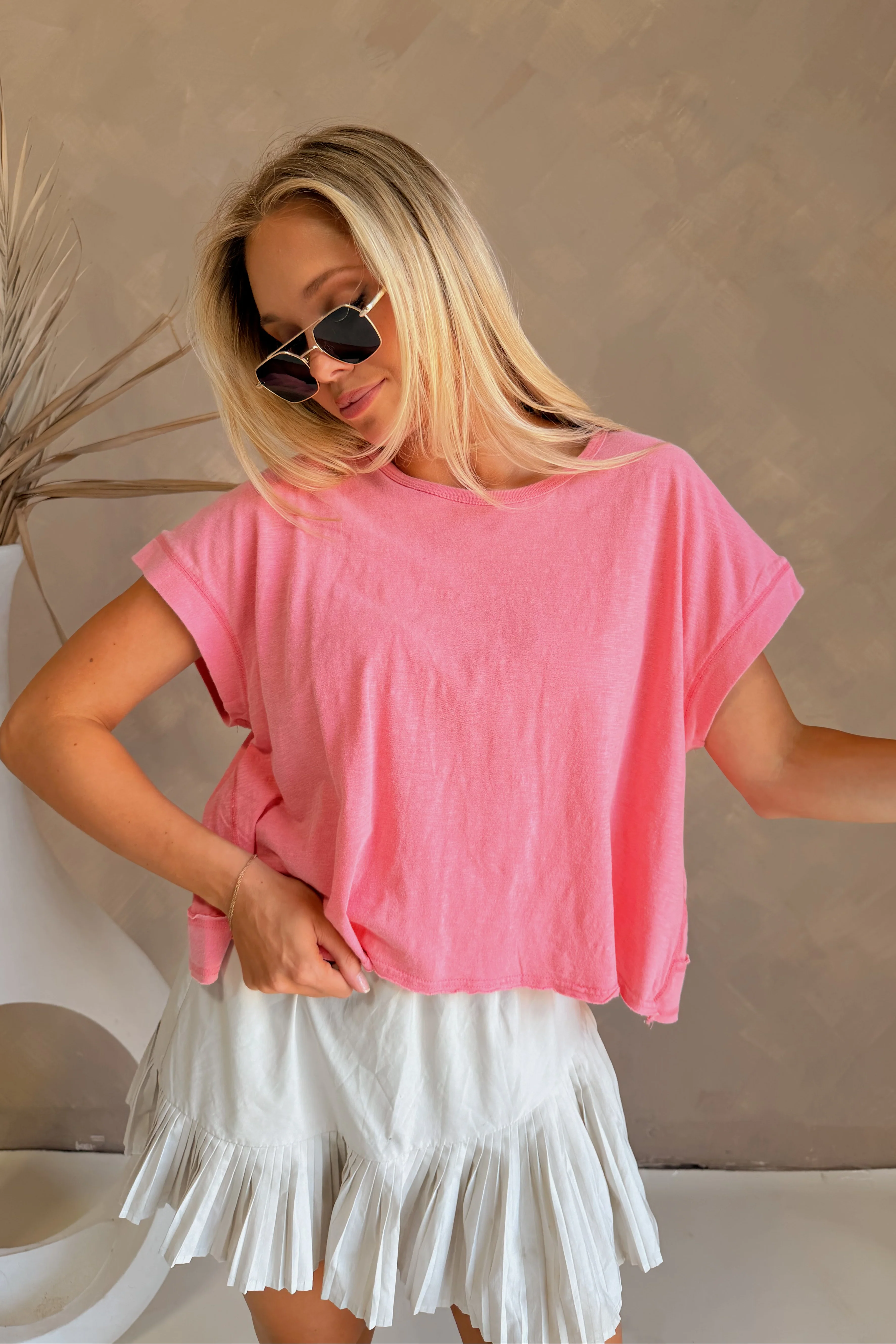 Kennedy Pink Open Back Tee - Image 6