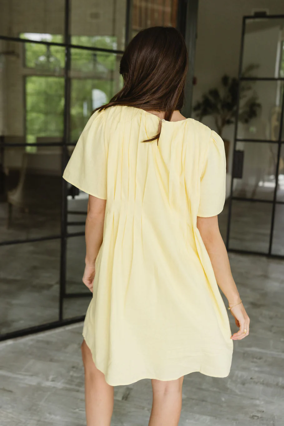 Kimber Light Yellow Flare Mini Dress - Image 4