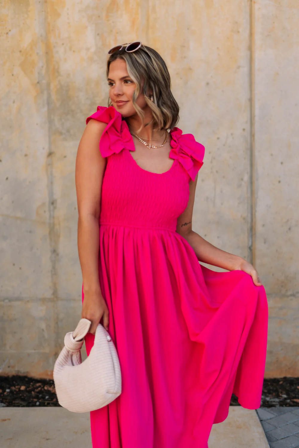 Kristina Smocked Sleeveless Midi Dress - Image 4