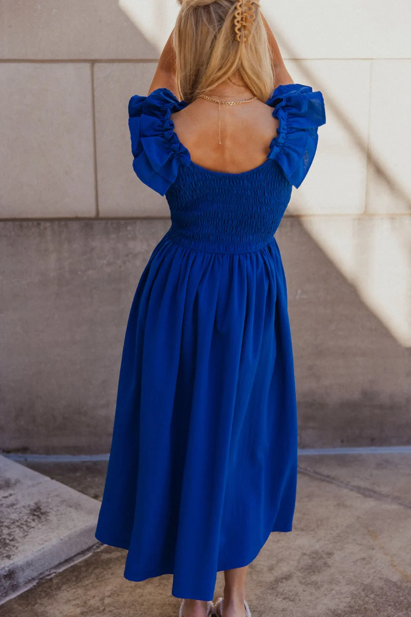 Kristina Smocked Sleeveless Midi Dress - Image 8
