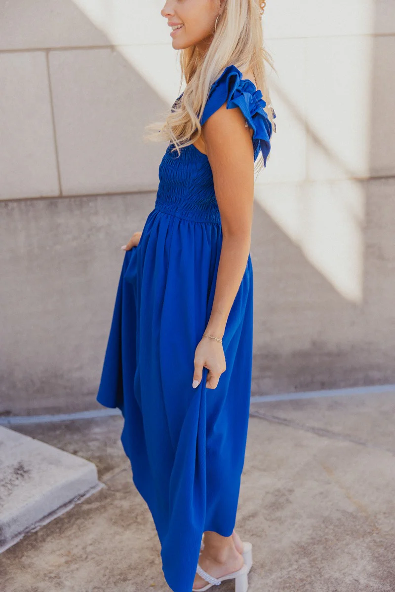 Kristina Smocked Sleeveless Midi Dress - Image 9