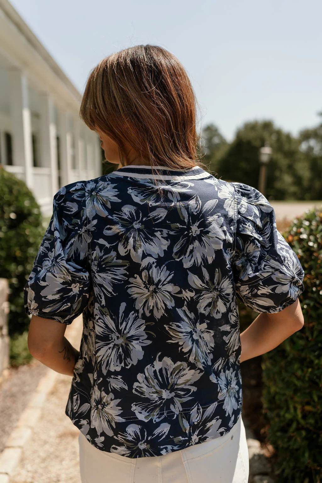 Laura Blue Multi Floral Short Sleeve Top - Image 8