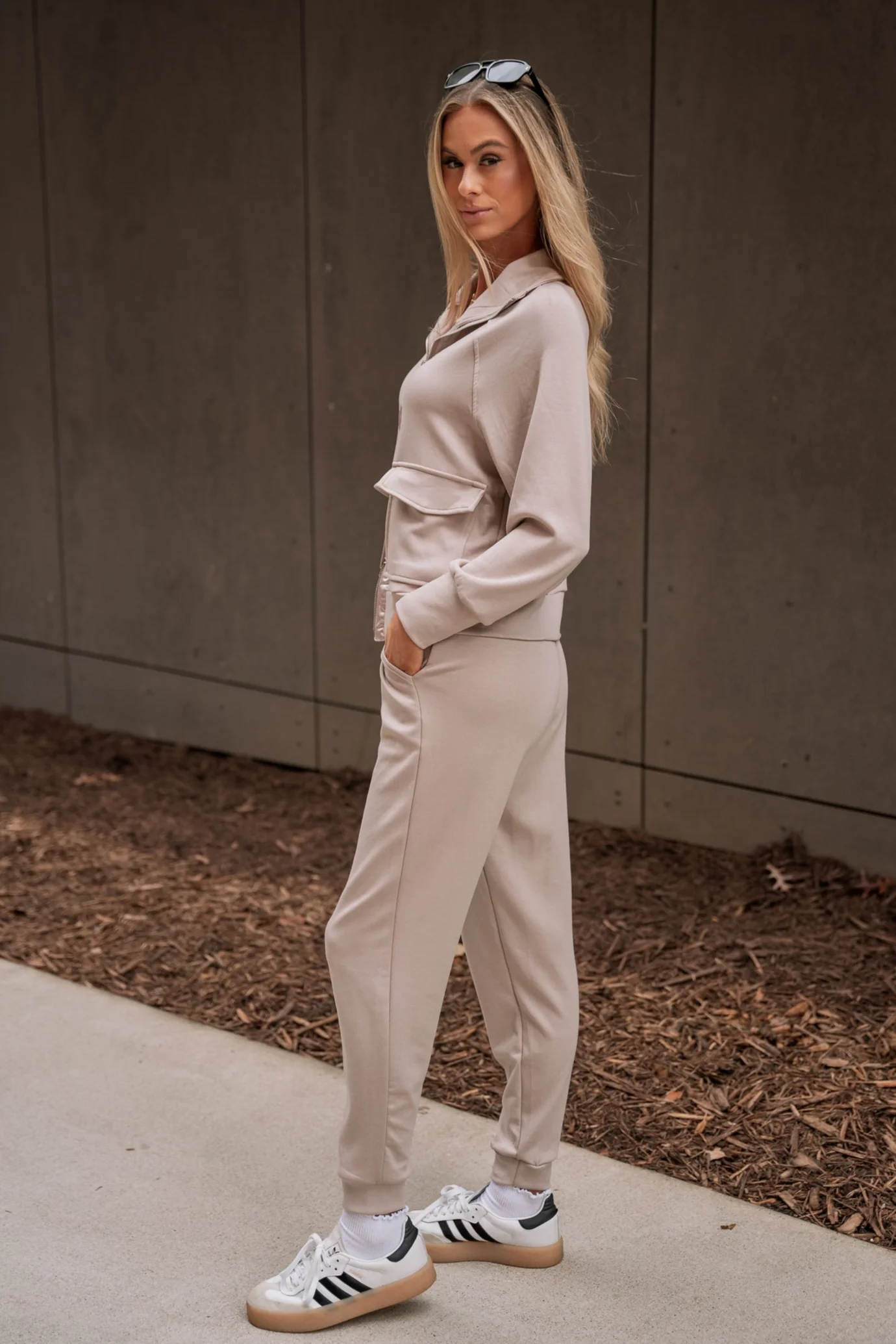 Laura Taupe Jogger Pants - Image 5