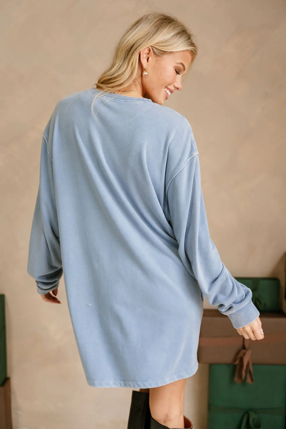 Leighton Blue Mineral Wash Dress - Image 4