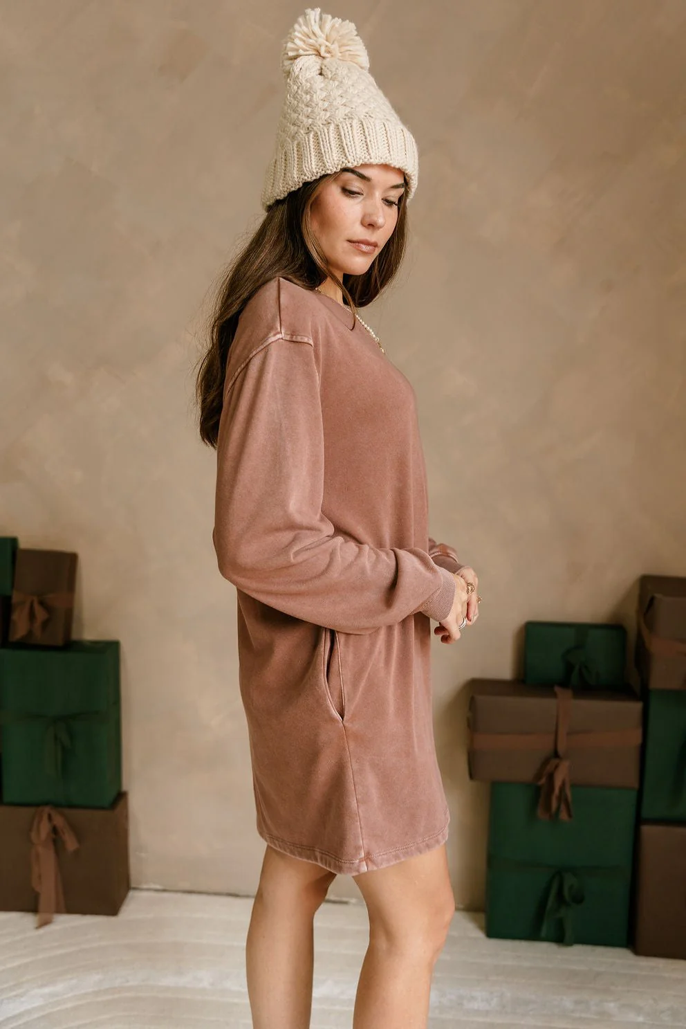 Leighton Brown Mineral Wash Dress - Image 10