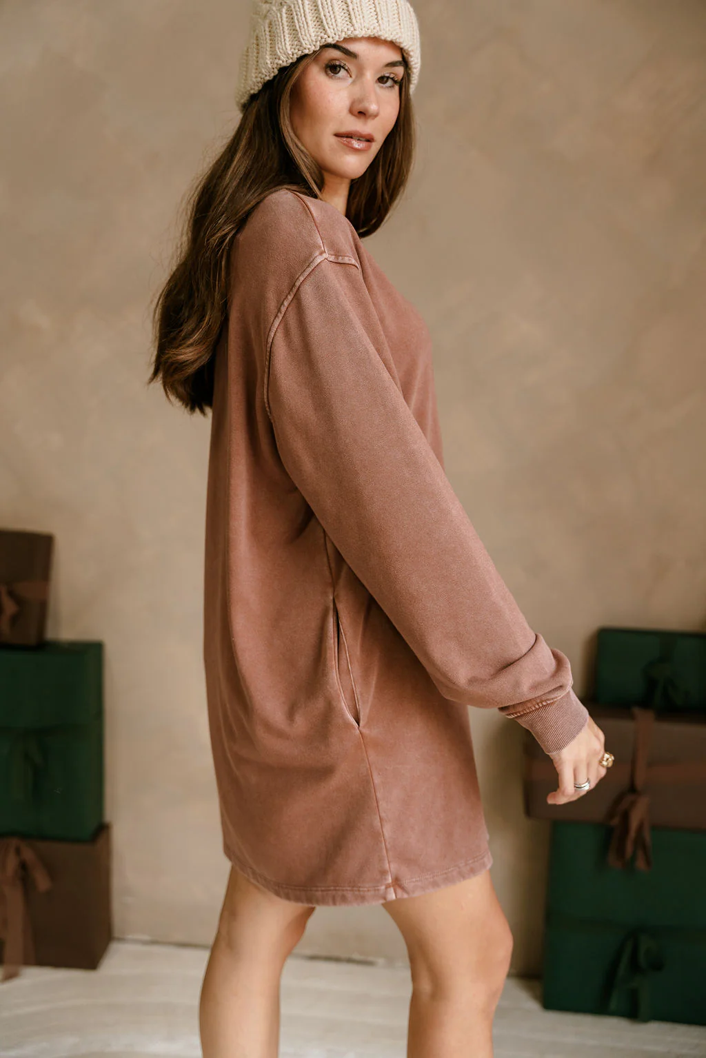 Leighton Brown Mineral Wash Dress - Image 11