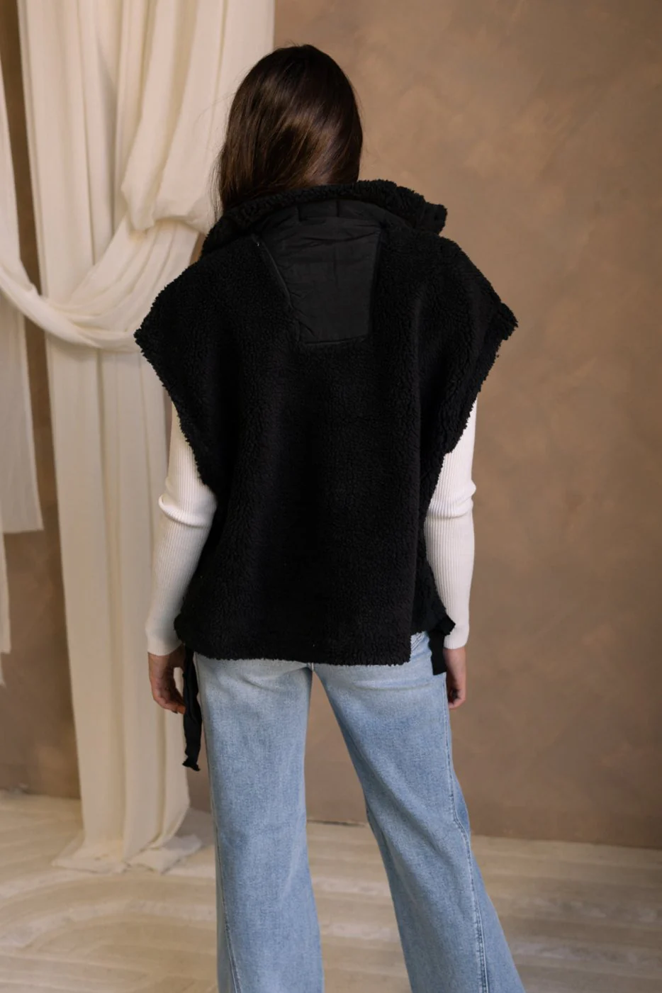 Leland Sherpa Button Snap-Up Vest - Image 9