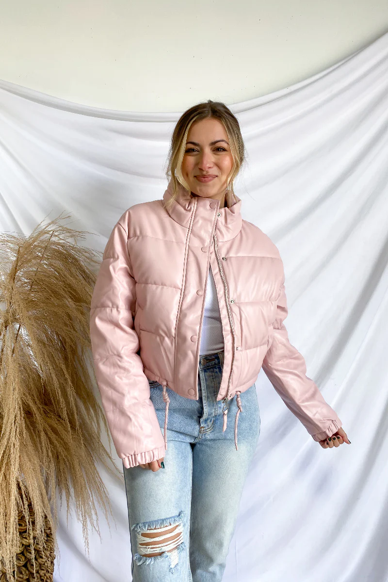 Lennox Faux-Leather Puffer Jacket - Image 3