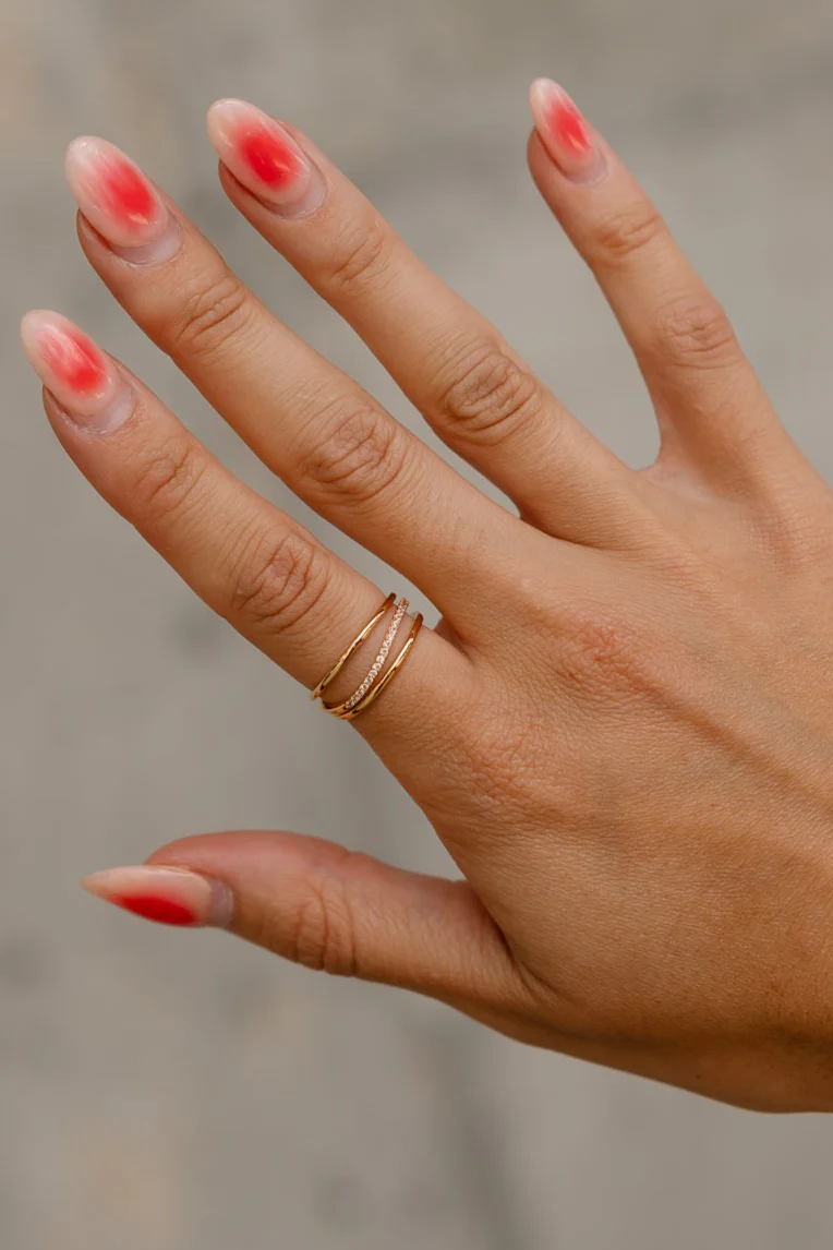 Leslie Gold Dipped Rhinestone Ring