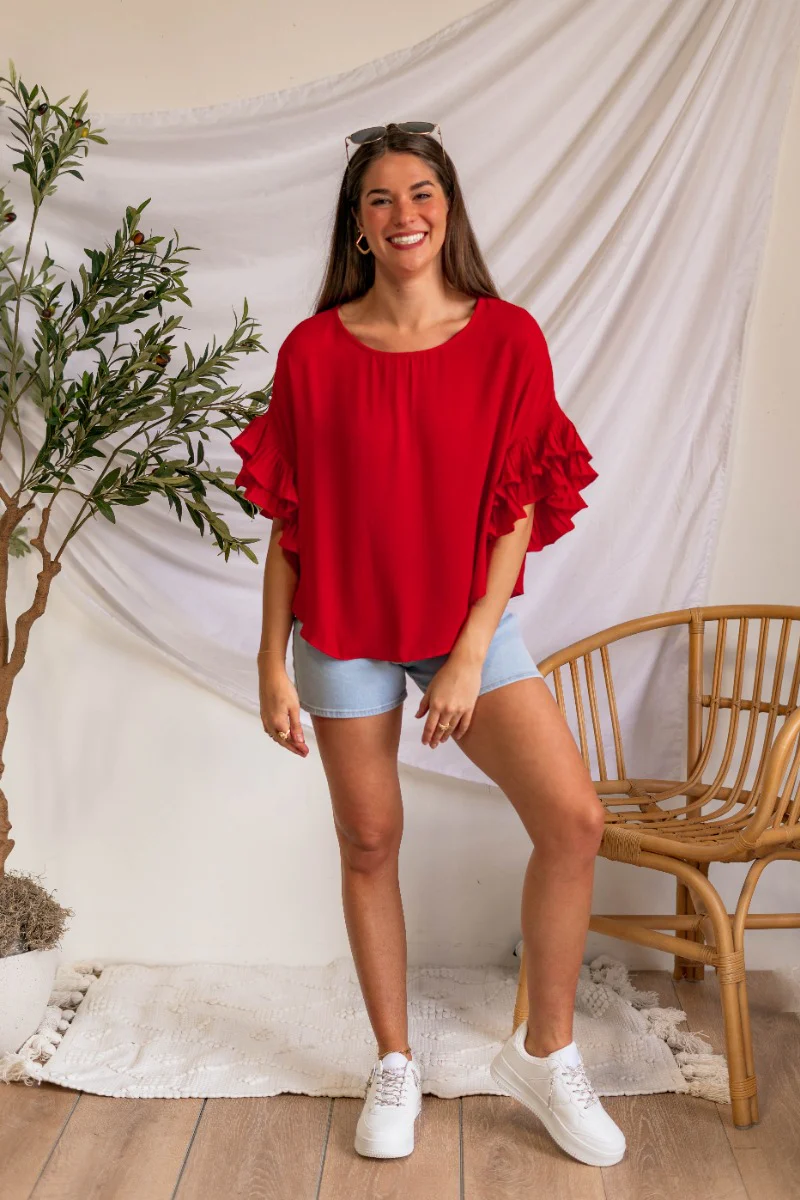 Let's Dance Ruffle Sleeve Top - Image 2