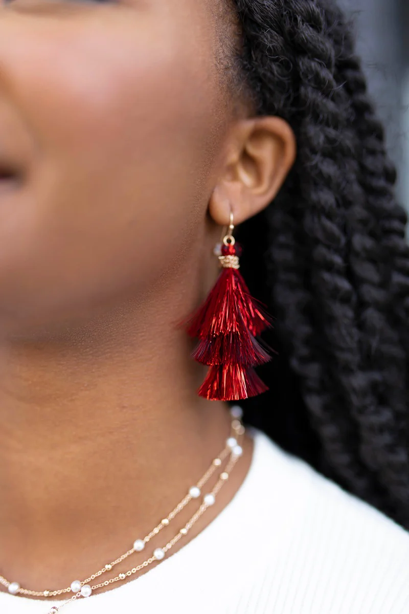 Let's Party Earrings In Red