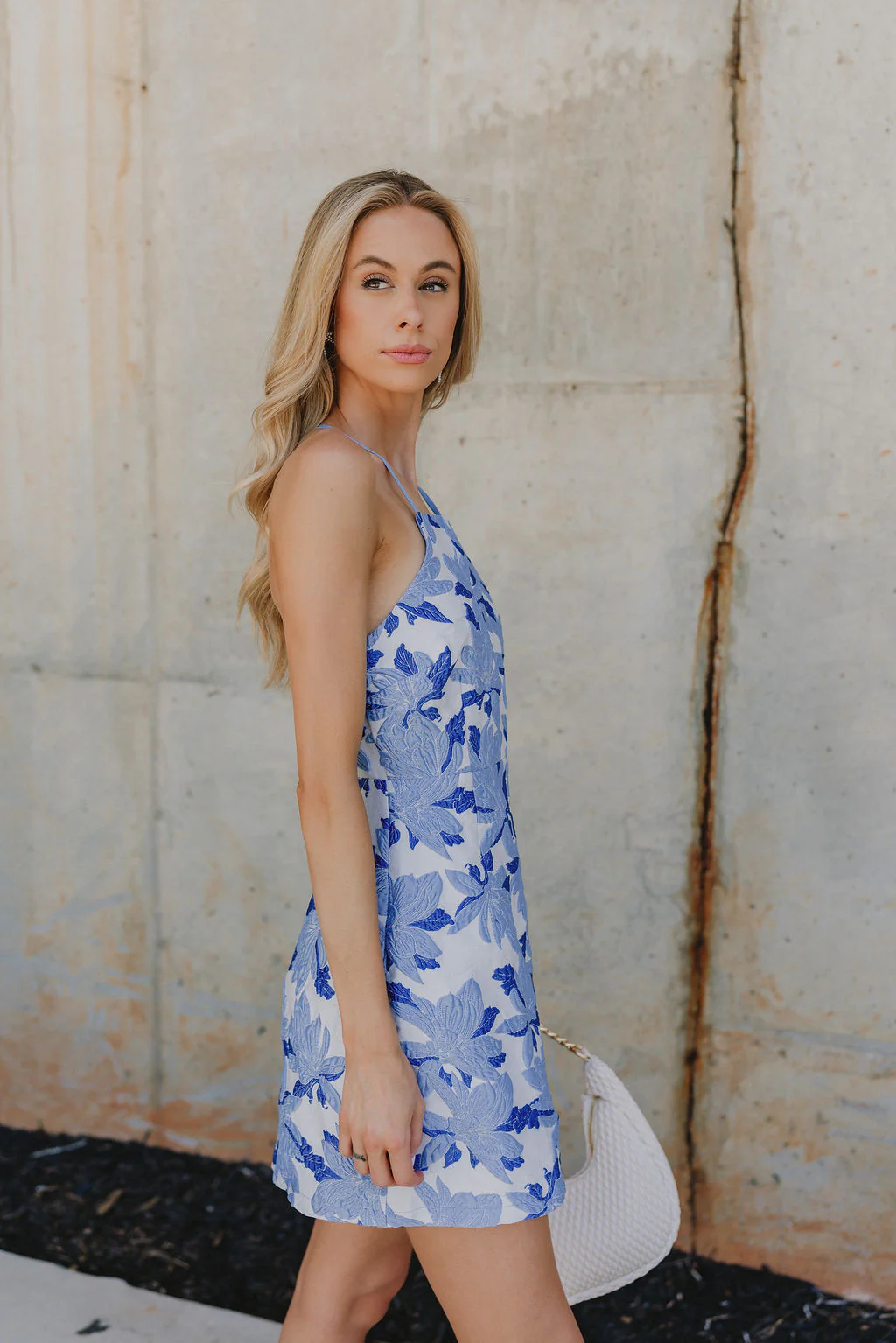 Lexi Blue Floral Mini Dress - Image 4