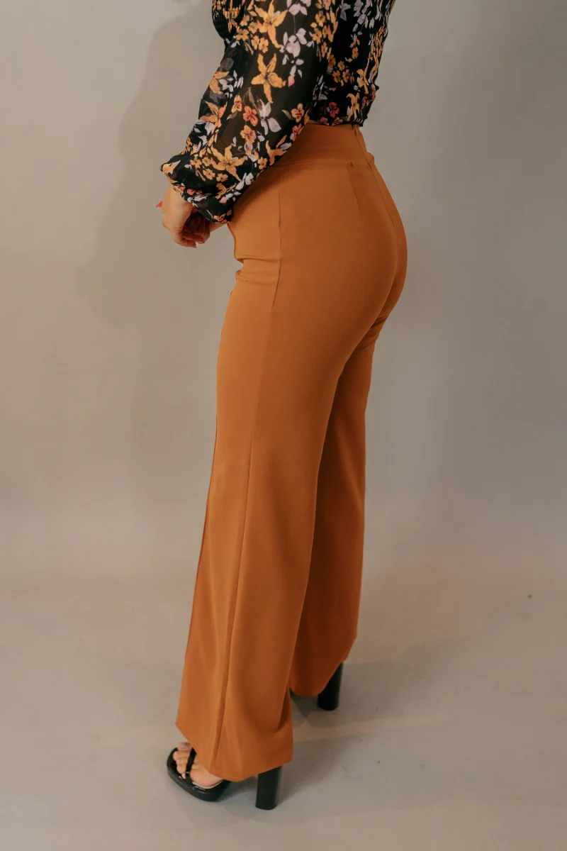 Lexie Camel Wide Leg Pants - Image 4