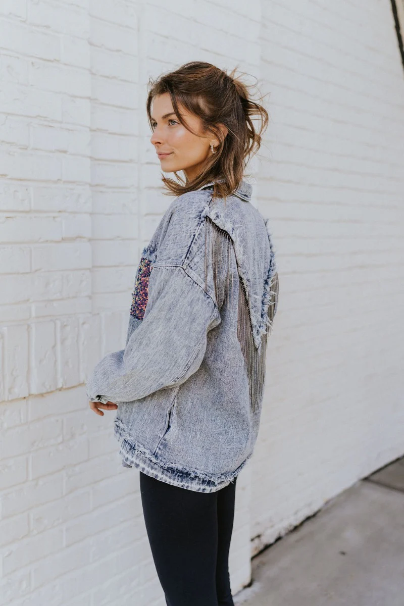 Life Of The Party Denim Jacket - Image 5