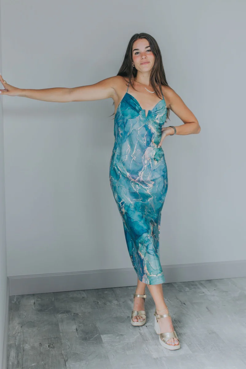 Like The Ocean Midi Dress