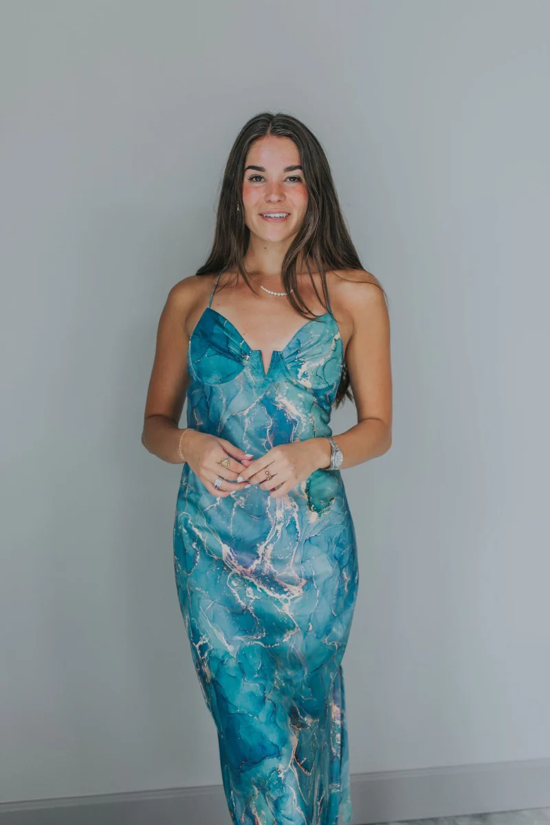 Like The Ocean Midi Dress - Image 2
