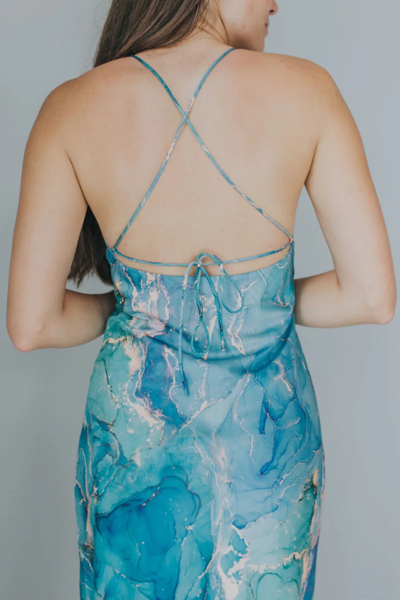 Like The Ocean Midi Dress - Image 4