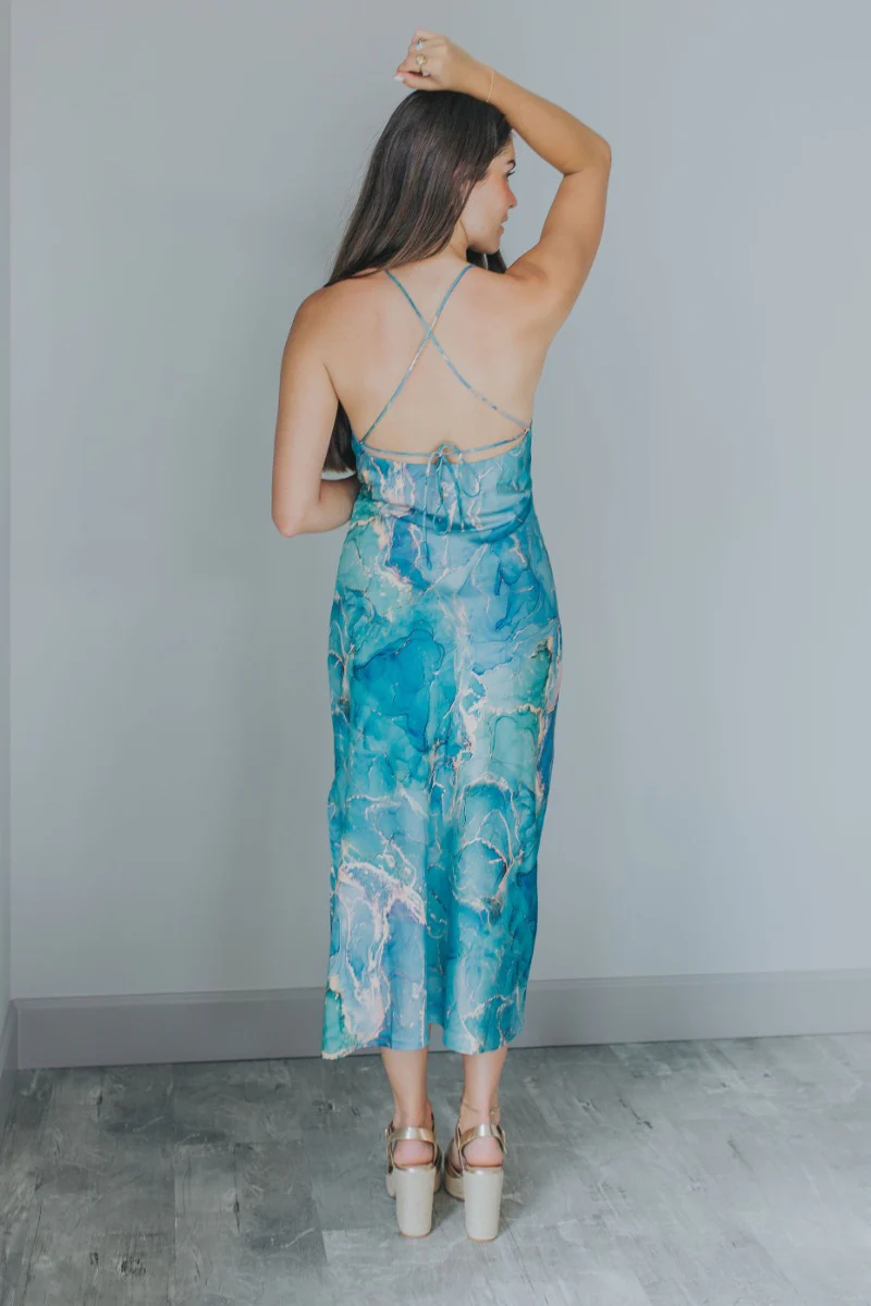 Like The Ocean Midi Dress - Image 5